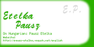 etelka pausz business card